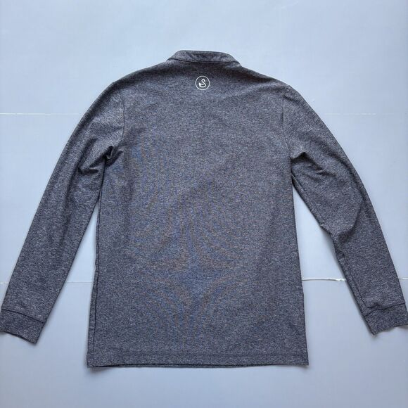 Swannies Men Medium 1/4 Zip Jacket Pullover Golf Long Sleeve Top Stretch Gray - Picture 2 of 10